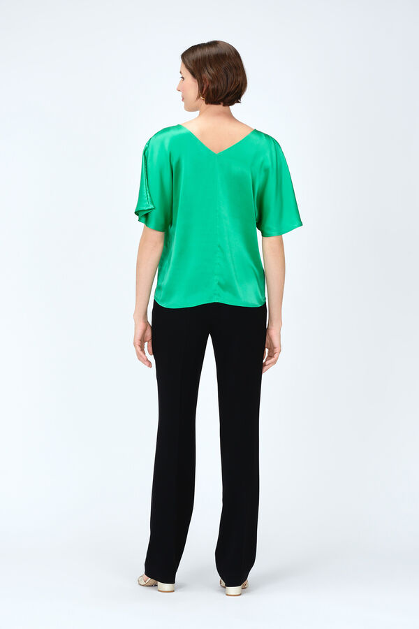 Caroll Blusa seda Verde