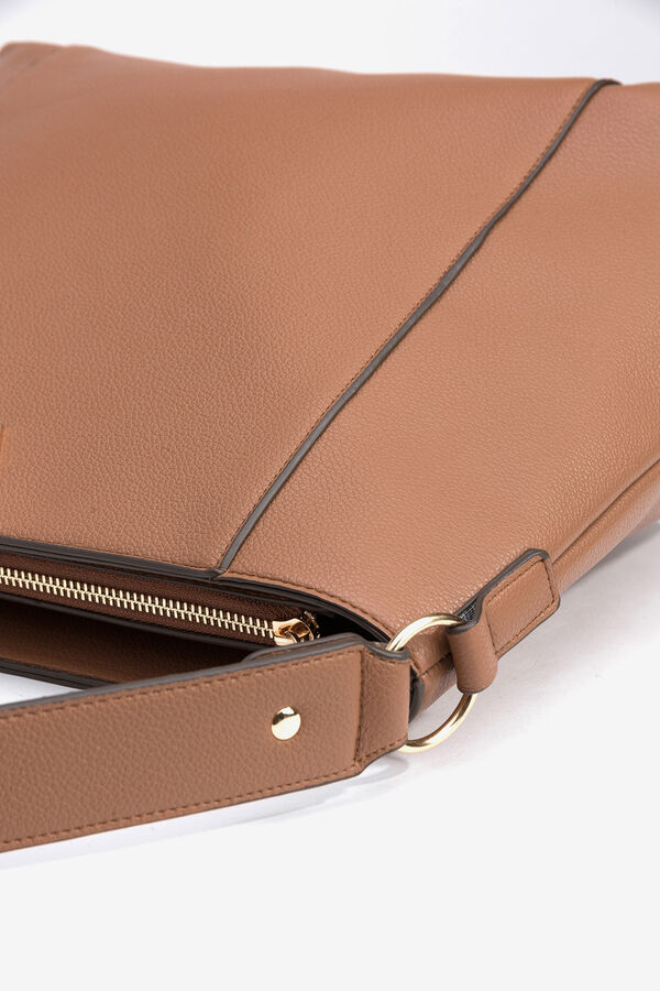 Vilanova Bolso de hombro efecto piel Marr&oacute;n