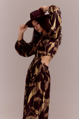 Slowlove Vestido estampado com aberturas Multicolorido