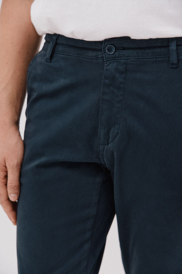 Cortefiel Pantal&oacute;n chino lavado Azul marino