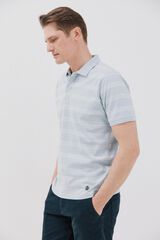 Cortefiel polo de rayas cuello estructura Azul