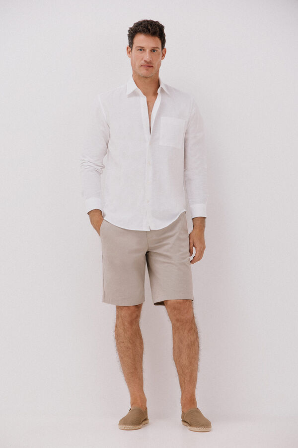 Cortefiel Bermudas chinos estampadas Tostado