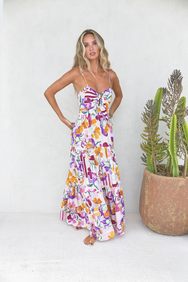 Jaase Vestido comprido Impress&atilde;o
