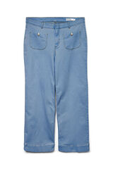 Vero Moda Curve Jeans plus size corte alta Azul