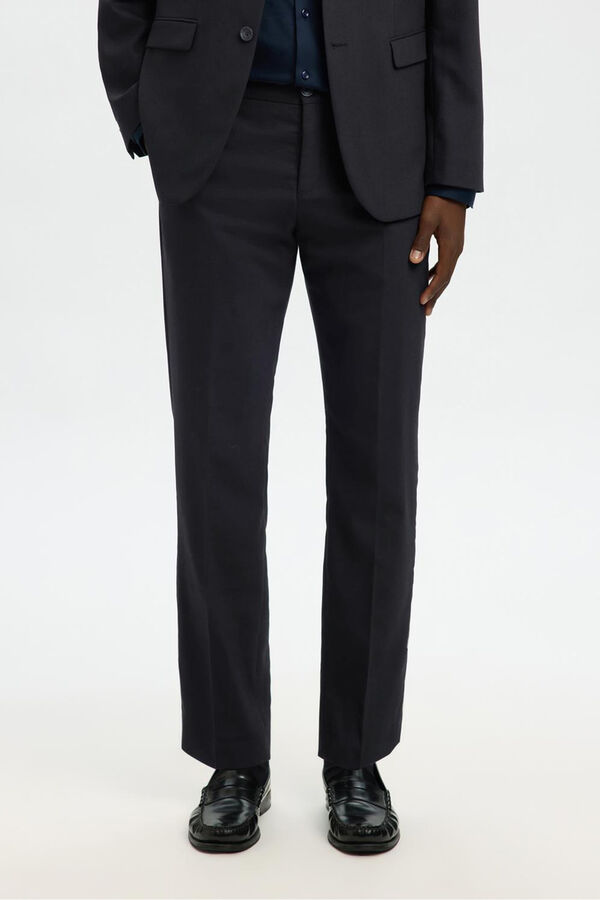 Selected Traje de dos piezas slim fit lana fr&iacute;a Negro