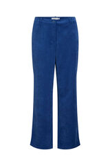 Vila Calça reta de microveludo Azul