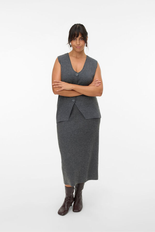 Vero Moda Curve Falda 7/8 punto Curve Gris