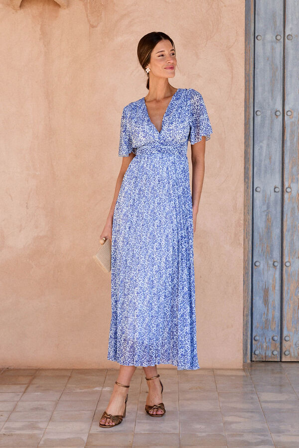 Polín Et Moi Vestido estampado tiziana Azul