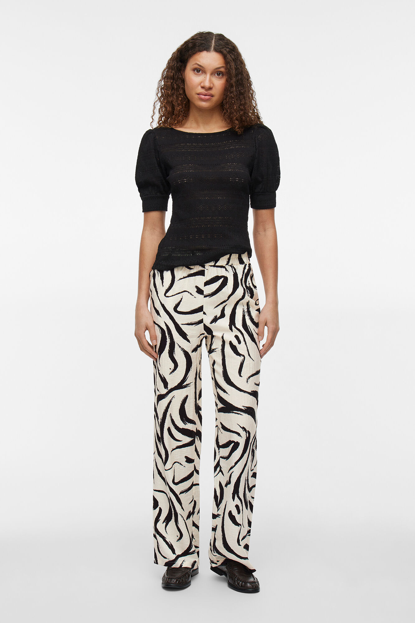 Vila Pantal&oacute;n estampado cintura alta