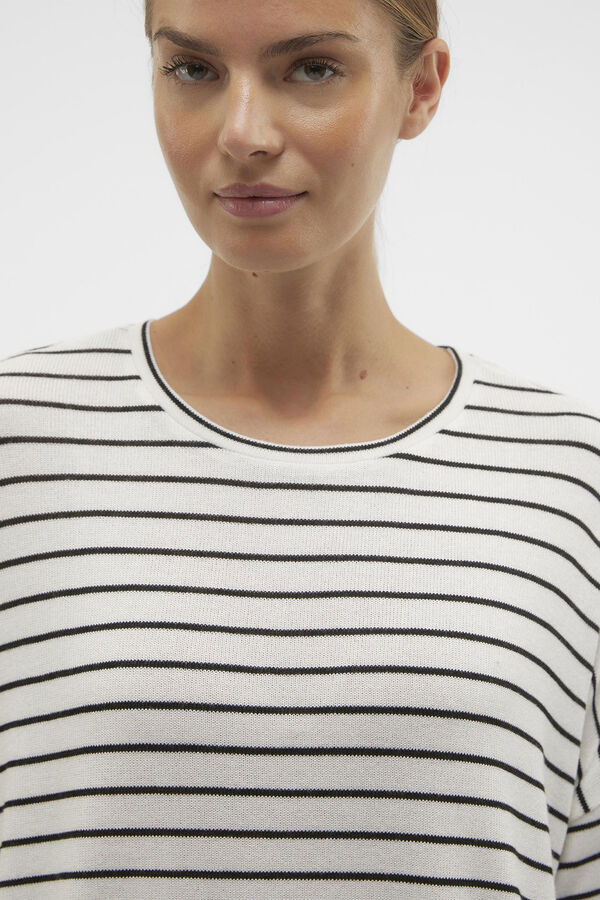 Vero Moda Jersey de punto manga 3/4 Blanco