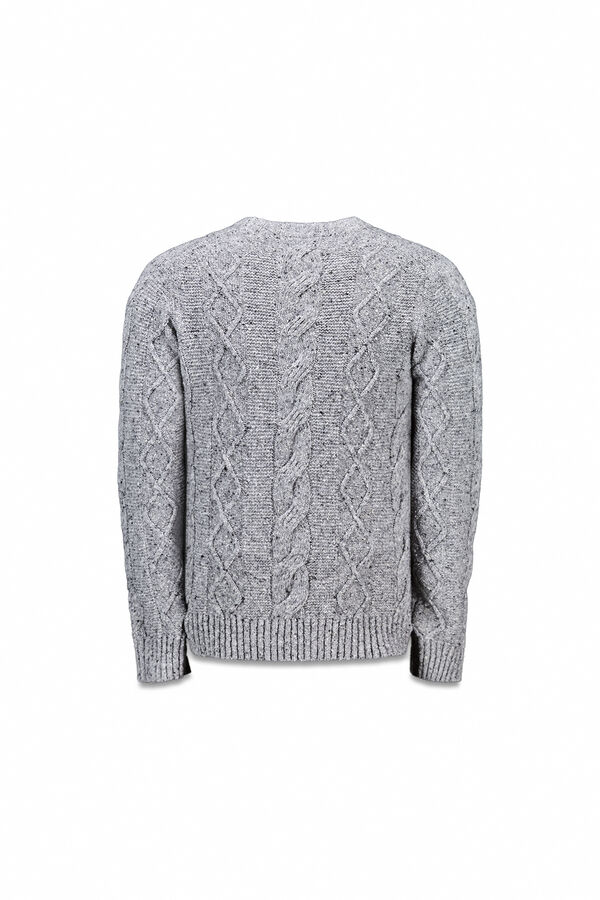OOTO Jersey navide&ntilde;o nudos cuello caja Gris