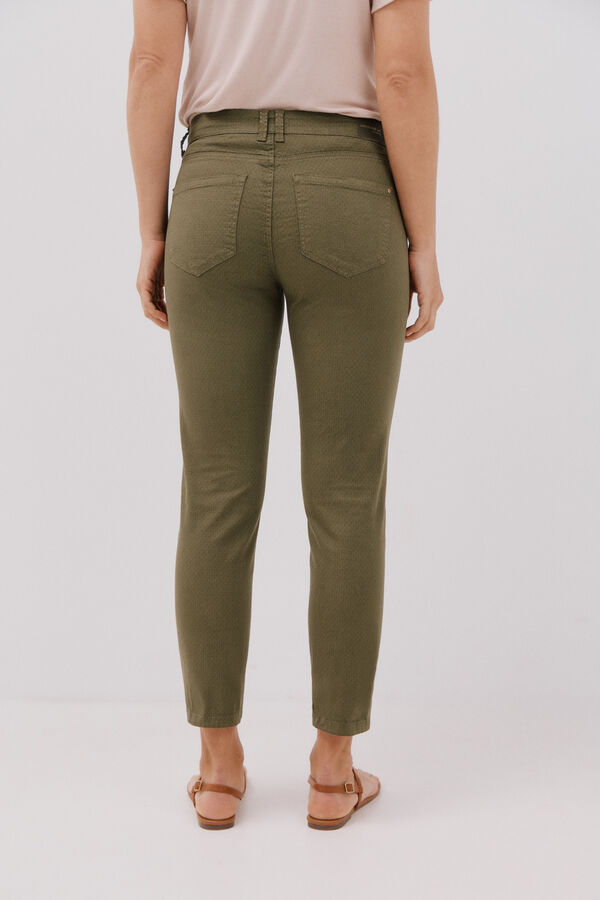Cortefiel Jeans Sensacional Slim Jacquard Verde