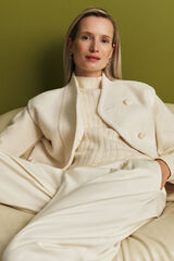 Cortefiel Colete feminino oversized Ecru