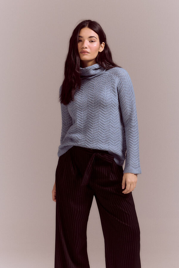 Slowlove Jersey cuello vuelto Azul