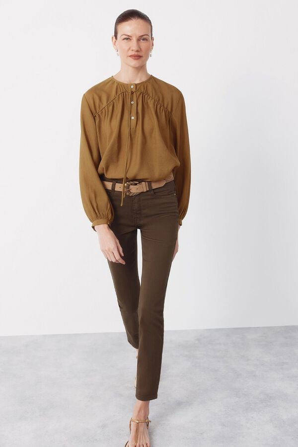 Cortefiel Jeans Sensational Skinny color Verde