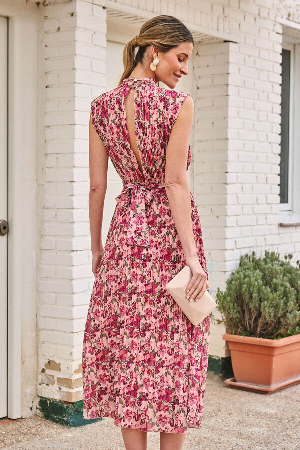 Pol&iacute;n Et Moi Vestido plisado Gala Rosa