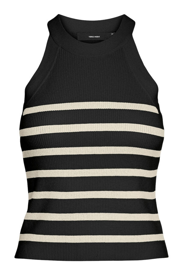 Vero Moda Top de malha gola halter  Preto