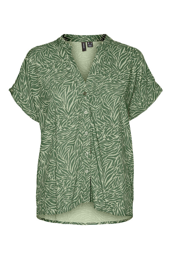 Cortefiel Camisa de manga corta Verde