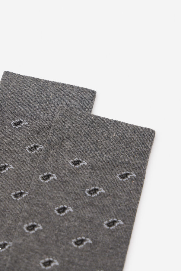Cortefiel Calcet&iacute;n microdibujo Gris oscuro
