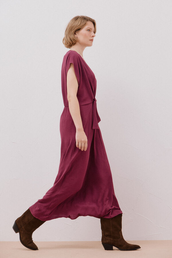 Cortefiel Vestido nudo Morado