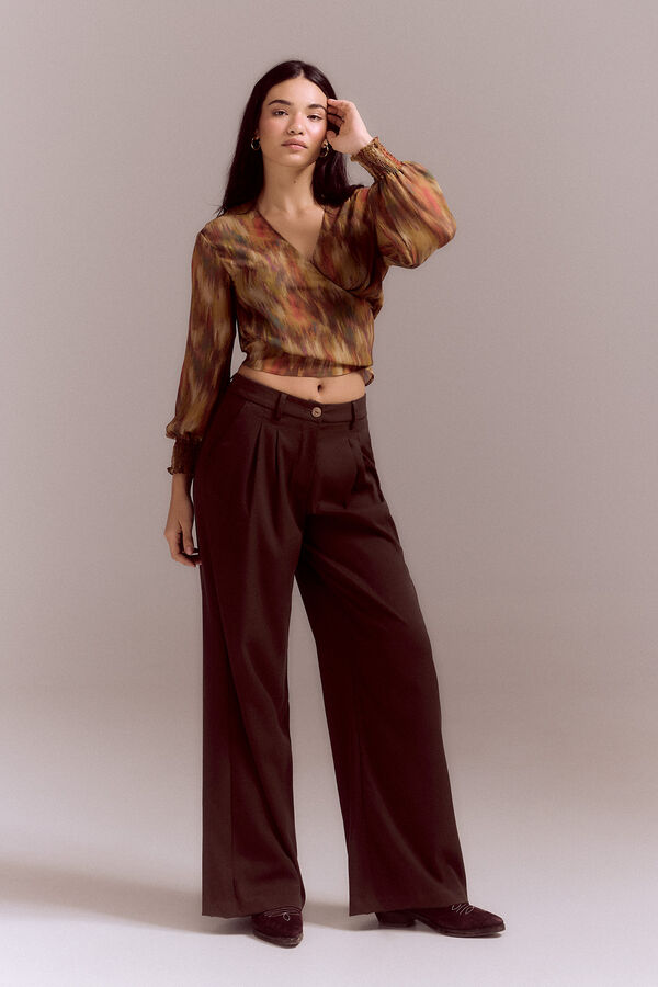 Slowlove Blusa estampada lazada Estampado verde