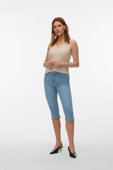 Vero Moda Top sem mangas com renda Tostado