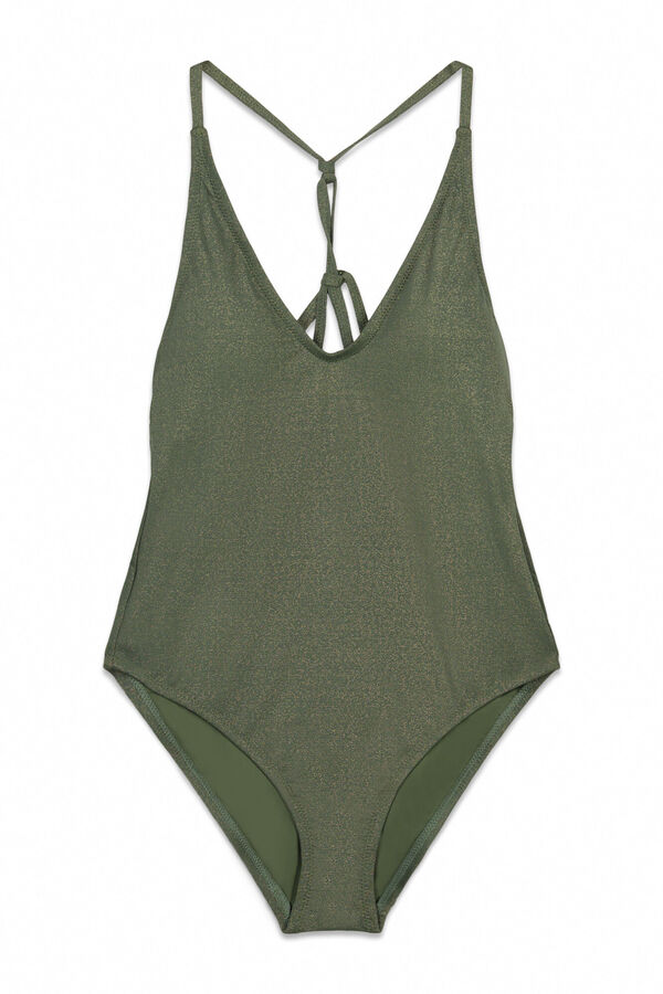Cortefiel Mai&ocirc; shapewear/moldador de tecido brilhante Verde