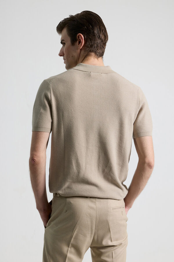 PuroEGO Polo punto jersey Beige