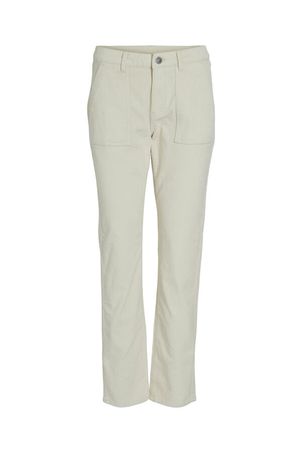 Vila Cal&ccedil;as de bombazina retas Cinzento