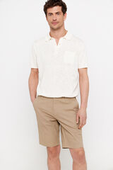 Cortefiel Bermudas chinos estampadas Tostado