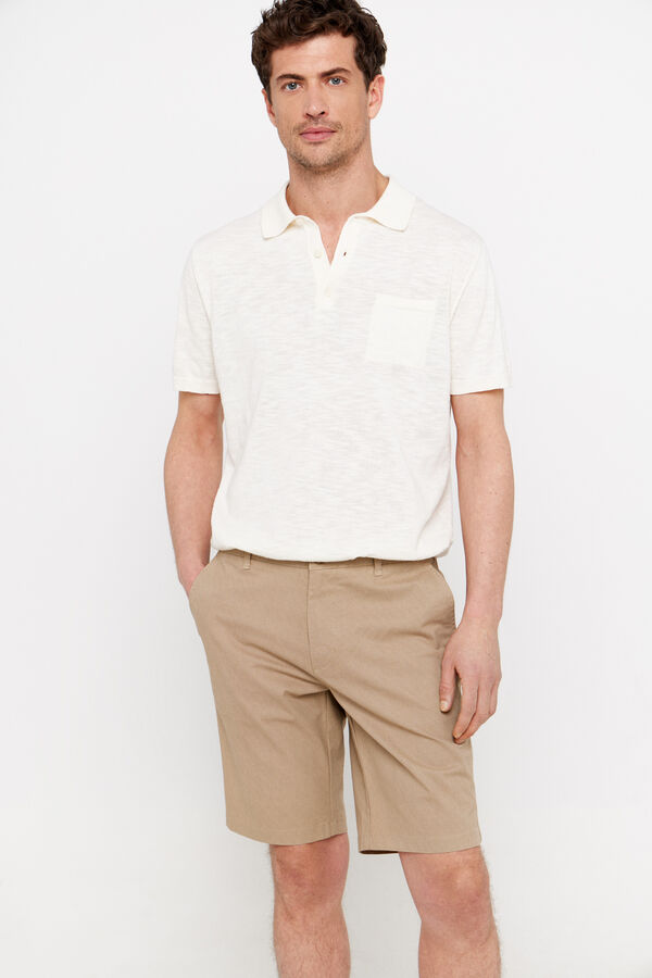 Cortefiel Bermudas chinos estampadas Tostado