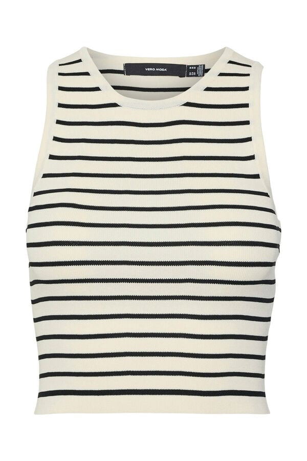 Vero Moda Crop top de malha  Tostado