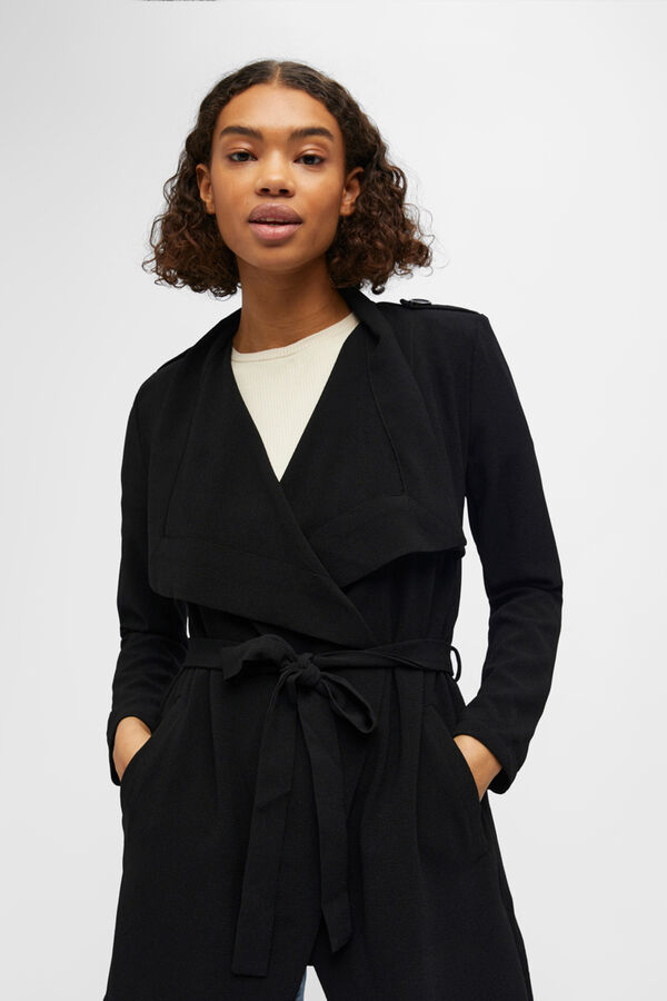 Object Chaqueta con cintur&oacute;n Negro