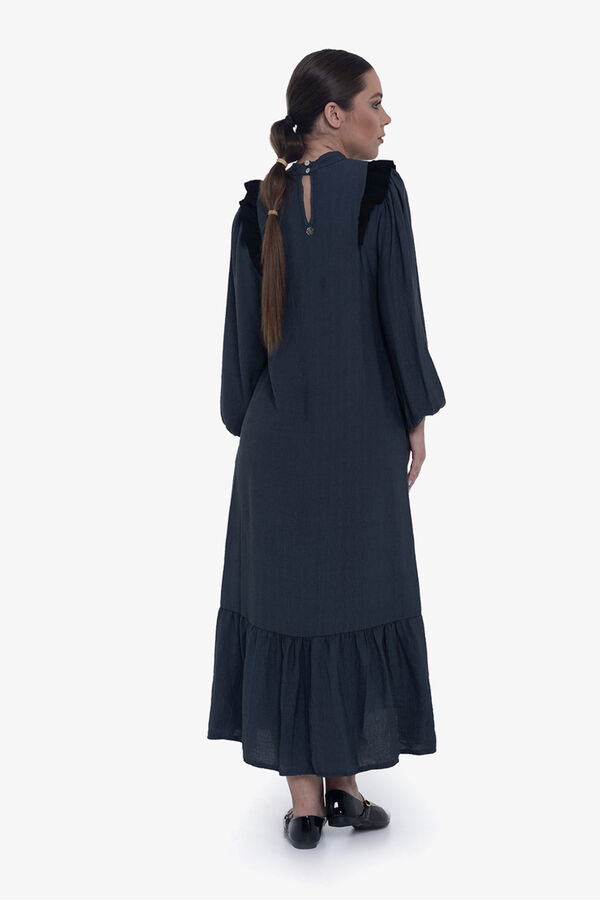 Cupl&eacute; Vestido volantes Gris