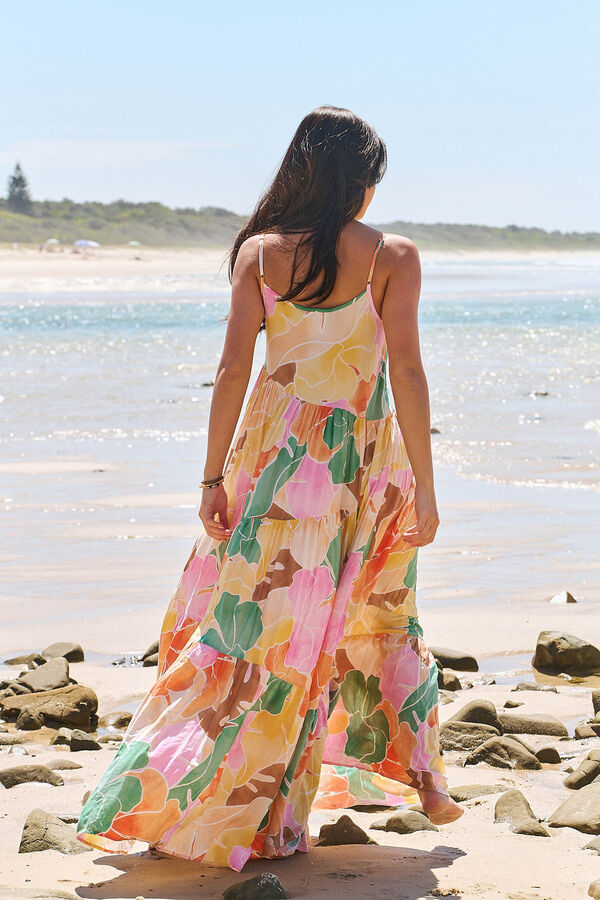 Jaase Vestido largo estampado Winona Multicolor