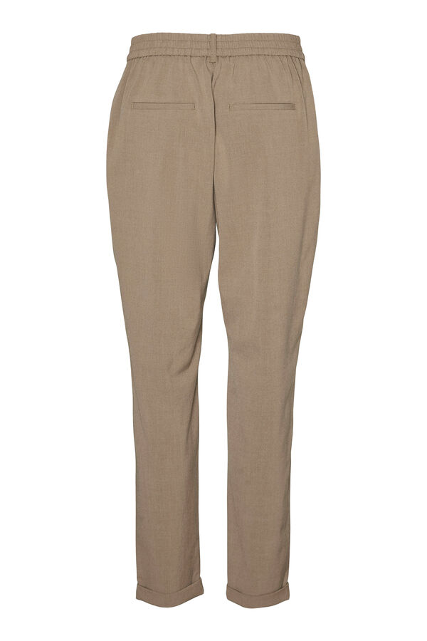 Vero Moda Cal&ccedil;as compridas de vestir Castanho