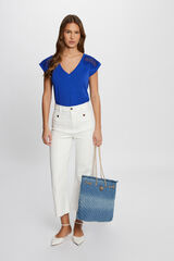 Morgan Pantal&oacute;n pernera ancha Blanco