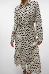 Vero Moda Vestido camisero midi Gris