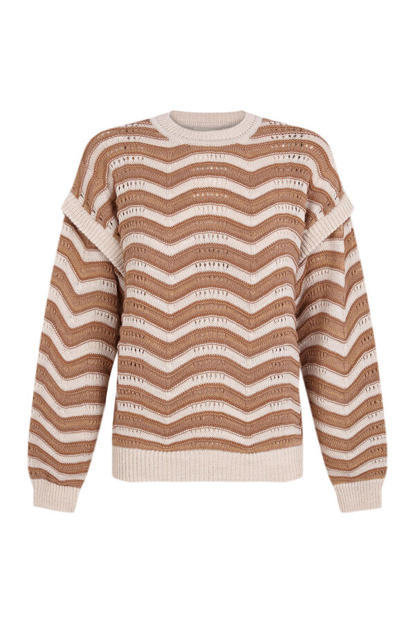 Slowlove Jersey estrcuctura onda bicolor Marfil