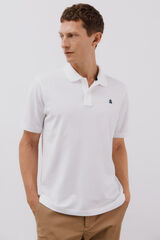 Cortefiel Polo b&aacute;sico piqu&eacute; Branco
