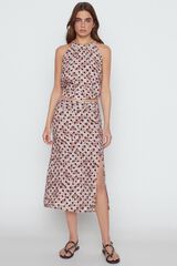 Slowlove Polka dot midi skirt Impress&atilde;o