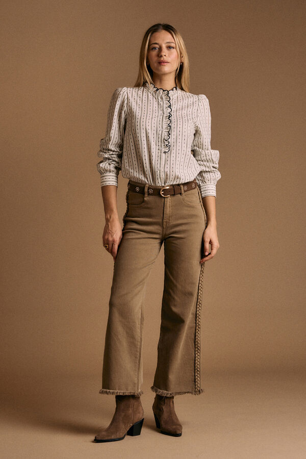 Pol&iacute;n Et Moi Blusa volante Thelma Beige
