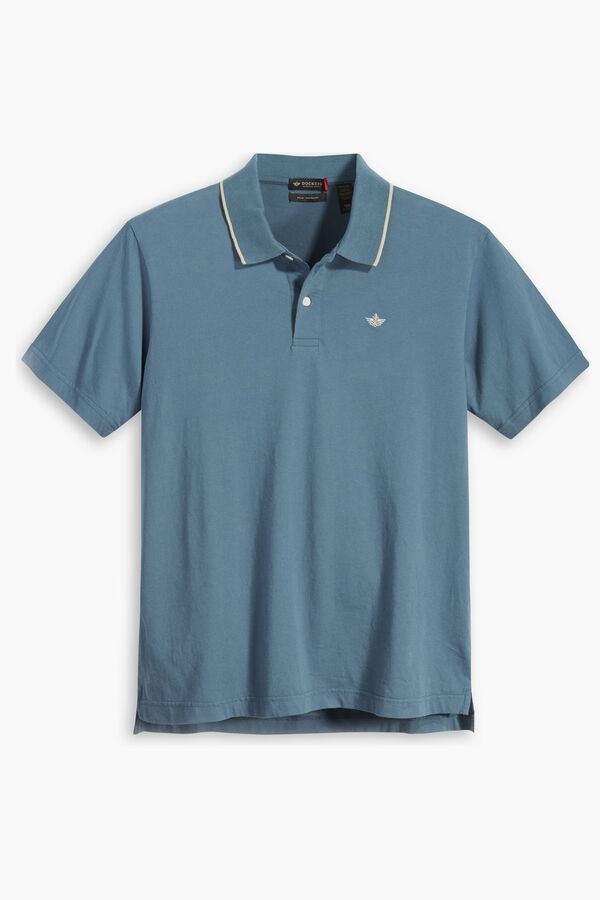 Dockers Polo punto de algod&oacute;n Azul