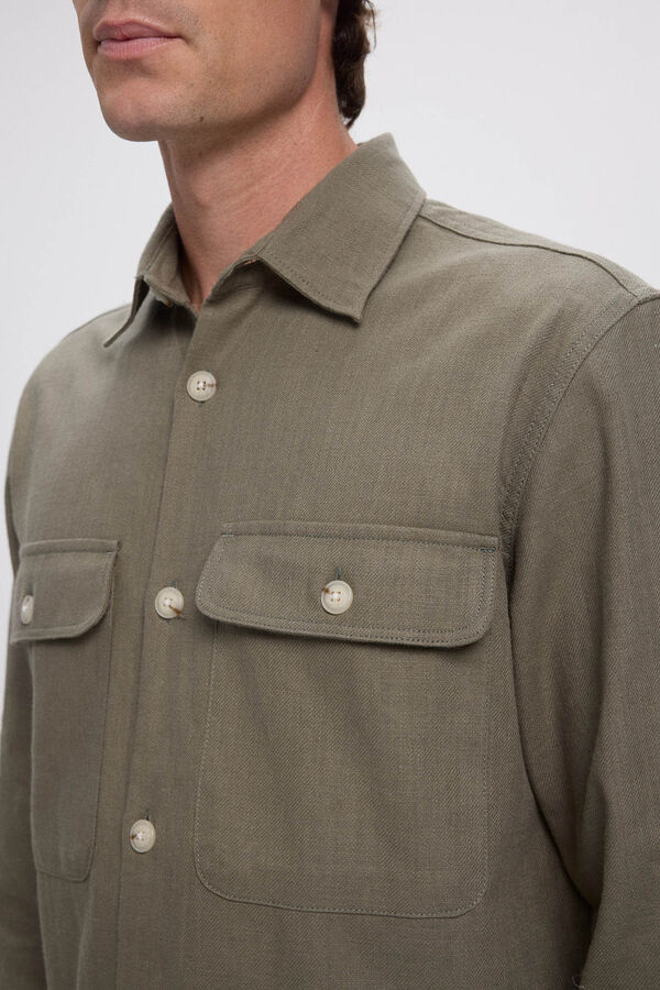 Jack & Jones Sobrecamisa confort fit Kaki