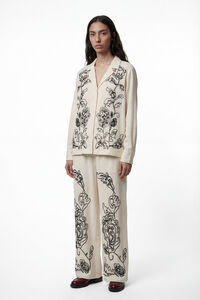 Vero Moda Camisa de lino estampada