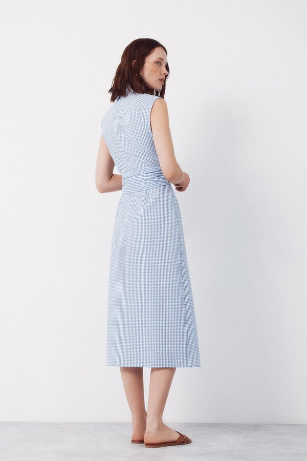 Cortefiel Vestido camisero Azul
