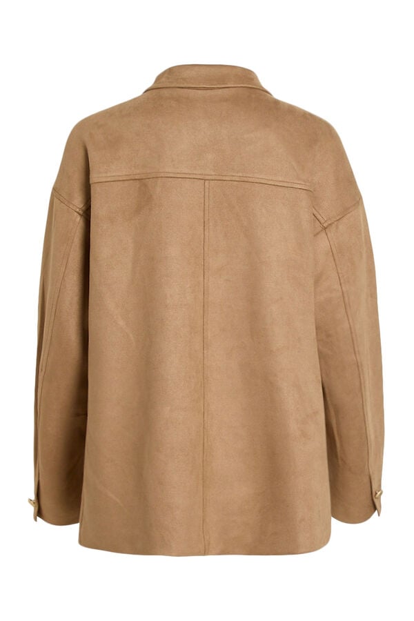 Vila Chaqueta de antelina abotonada Camel