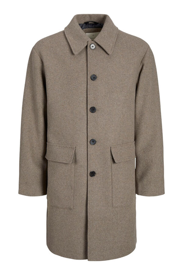 Jack & Jones Sobretudo com gola italiana Cinzento