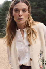 Pol&iacute;n Et Moi Camisa de renda branca Branco