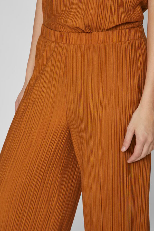 Vila Pantal&oacute;n cintura alta Marr&oacute;n